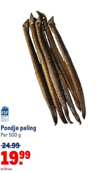 Makro Pondje paling 500g aanbieding