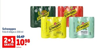 Makro Schweppes Folie 6 blikjes à 330 ml aanbieding