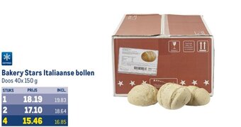 Makro Bakery Stars Italiaanse bollen Doos 40x 150 g aanbieding