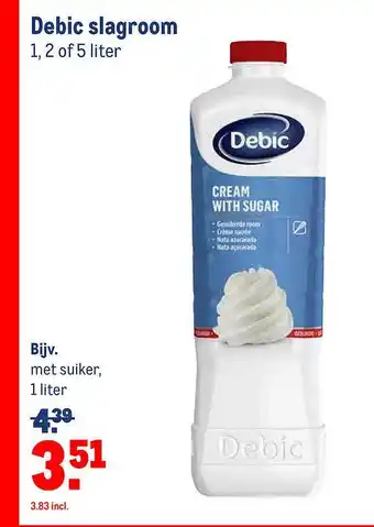 Makro Debic Slagroom aanbieding