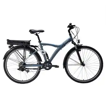 Decathlon Elektrische hybride fiets original 920e grijsblauw aanbieding