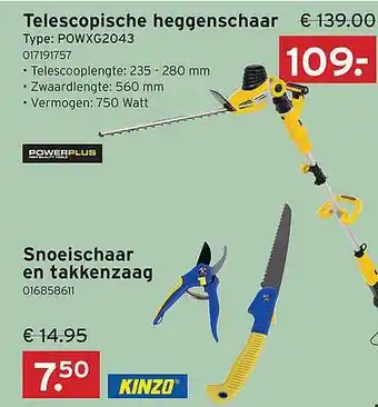 Heuts Telescopische Heggenschaar Of Snoeischaar En Takkenzaag aanbieding