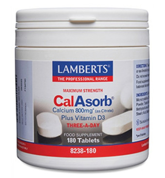 Drogisterij.net Lamberts calasorb (calcium citraat) & vitamine d3 (180tb) aanbieding