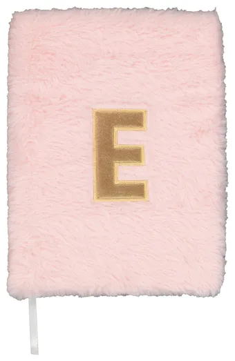 HEMA Hema notitieboek a5 fluffy letter e aanbieding