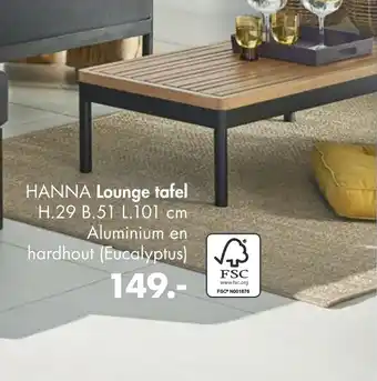 Casa HANNA Lounge tafel 29x51x101 cm aanbieding