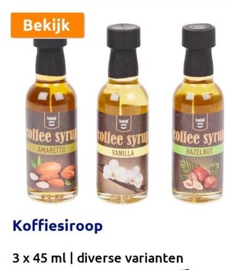 Action Koffiesiroop 3 x 45ml aanbieding