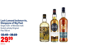 Makro Loch lomond inchmurrin, glengoyne of big peat aanbieding