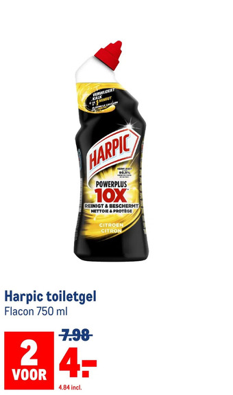 Makro Harpic toiletgel aanbieding