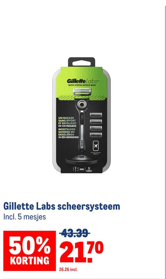 Makro Gillette labs scheersysteem aanbieding