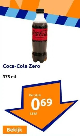 Action Coca-cola zero aanbieding