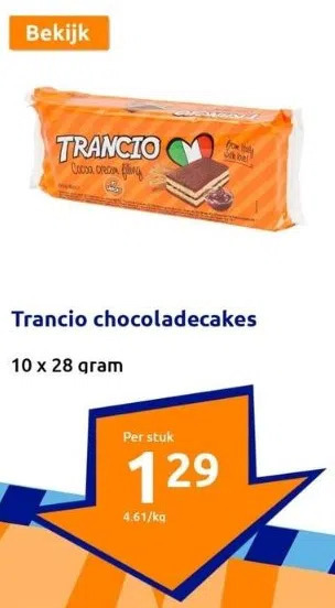 Action Trancio chocoladecakes aanbieding