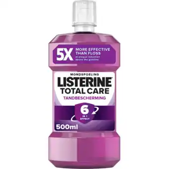 Jumbo Listerine total care tandbescherming mondspoeling 6 in 1 effect 500ml aanbieding