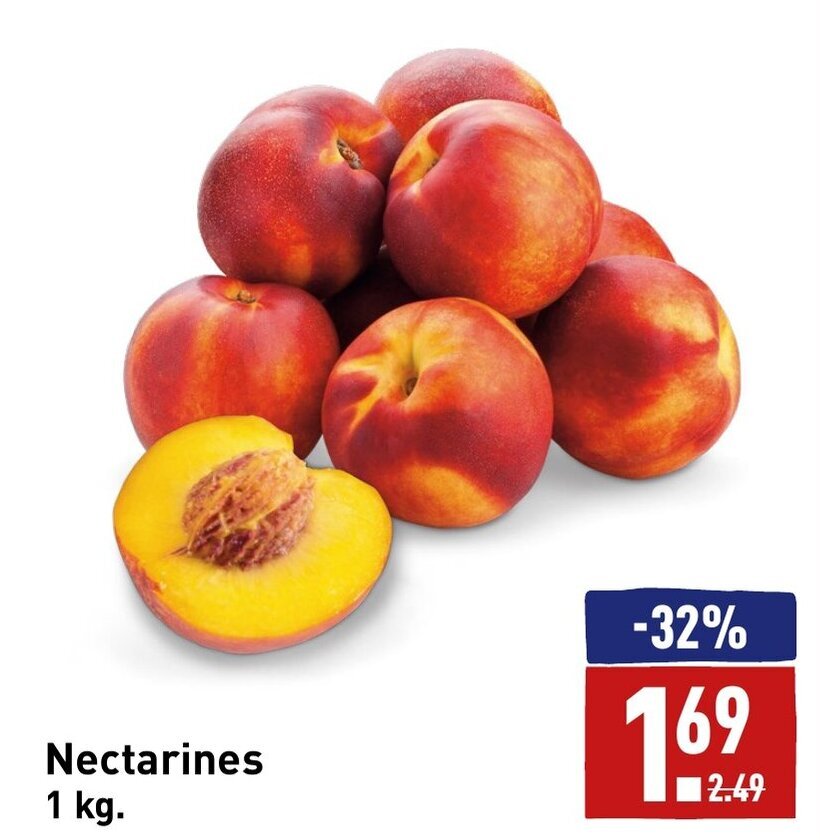 Nectarines 1 kg. aanbieding bij ALDI