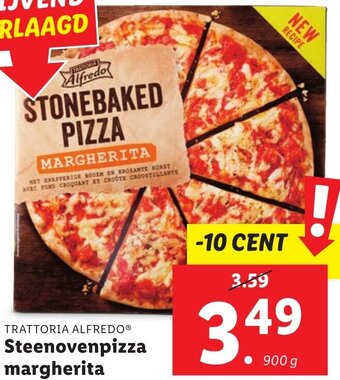 Lidl TRATTORIA ALFREDO Steenovenpizza margherita 900g aanbieding