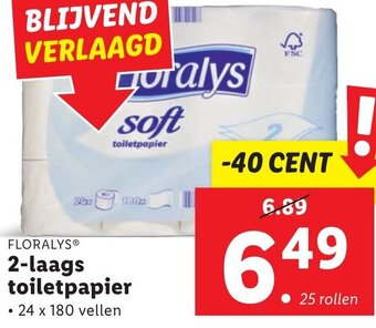 Lidl FLORALYS 2-laags toiletpapier aanbieding