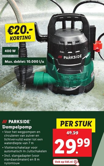 Lidl PARKSIDE Dompelpomp aanbieding