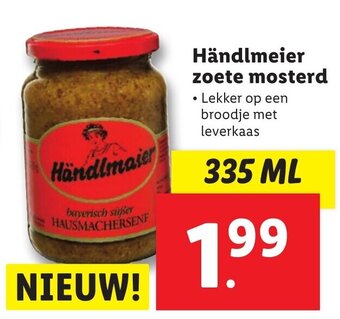 Lidl Händlmeier zoete mosterd 335ml aanbieding