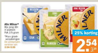 Albert Heijn Alle Milner 175g aanbieding