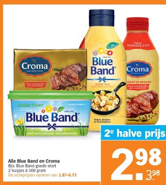 Albert Heijn Alle Blue Band en Croma 500g aanbieding