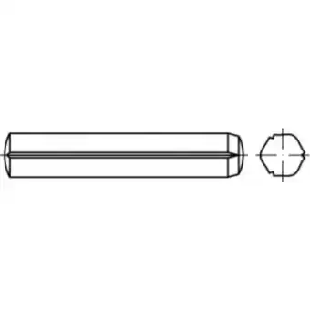 Conrad Toolcraft to-5437479 cilindrische kerfstift 4 mm staal 100 stuk(s) aanbieding