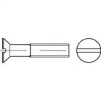 Conrad Toolcraft to-5361270 verzonken schroeven m5 50 mm sleuf iso 2009 rvs a2 100 stuk(s) aanbieding