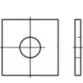 Conrad Vierkantschijven 30 mm 90 mm staal verzinkt 25 stuk(s) toolcraft 106791 aanbieding