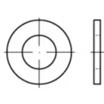 Conrad Onderlegringen 15 mm 28 mm staal verzinkt 100 stuk(s) toolcraft 105458 aanbieding