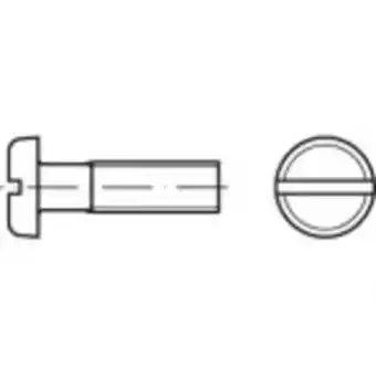 Conrad Toolcraft to-5391195 platkopschroeven m3 35 mm sleuf iso 3017 staal galvanisch verzinkt 200 stuk(s) aanbieding