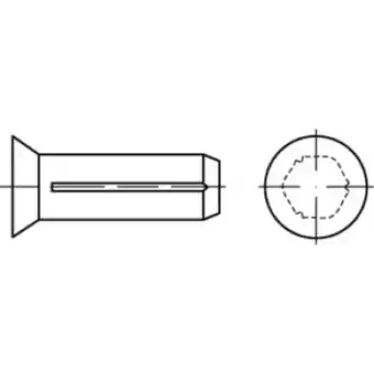 Conrad Toolcraft to-5386203 verzonken groefpennen (ø x l) 3 mm x 12 mm staal 500 stuk(s) aanbieding