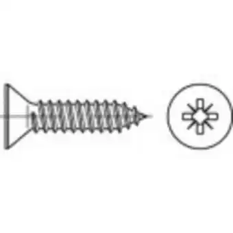 Conrad Toolcraft to-5377452 verzonken plaatschroeven 19 mm kruiskop phillips iso 7050 rvs a2 500 stuk(s) aanbieding