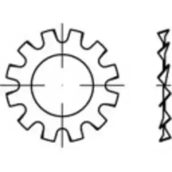 Conrad Toolcraft 138359 tandveerringen binnendiameter: 3.7 mm din 6797 verenstaal galvanisch verzinkt 500 stuk(s) aanbieding