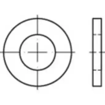 Conrad Onderlegringen 26 mm 40 mm staal 100 stuk(s) toolcraft 135754 aanbieding