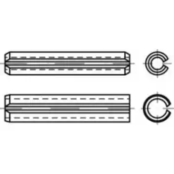 Conrad Toolcraft to-5434044 spanstiften verenstaal 200 stuk(s) aanbieding