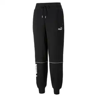 Decathlon Dames joggingpak met hoge taille puma power colorblock tr cl aanbieding