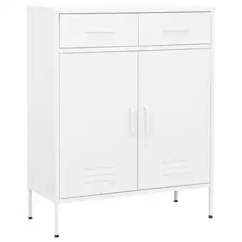 fonQ Vidaxl opbergkast 80x35x101,5 cm staal wit aanbieding