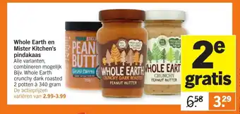 Albert Heijn Whole earth miser kitchen's pindakaas aanbieding