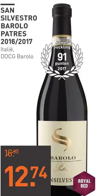 Gall & Gall San Silvestro Barolo Patres 75CL Wijn aanbieding