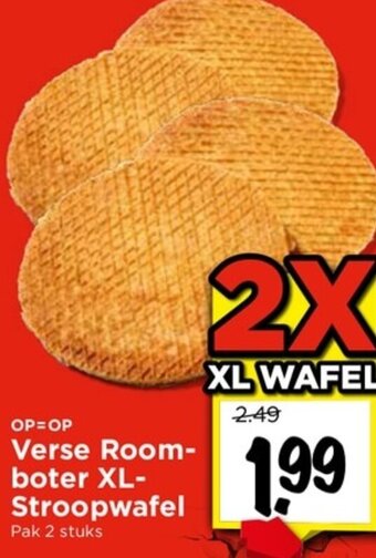 Vomar Voordeelmarkt Verse Roomboter XL Stroopwafel aanbieding