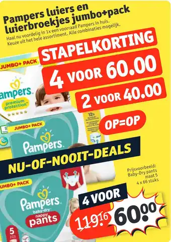 Kruidvat Pampers luiers en luierbroekjes jumbo+pack aanbieding