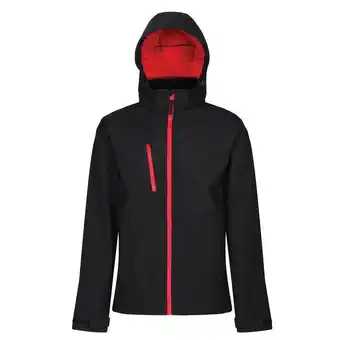 Decathlon Heren venturer 3laags membraan soft shell jas (zwart/rood) aanbieding