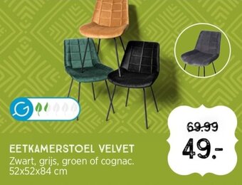 Xenos EETKAMERSTOEL VELVET aanbieding