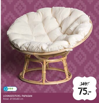 Xenos LOUNGESTOEL PAPASAN 100x80 cm aanbieding