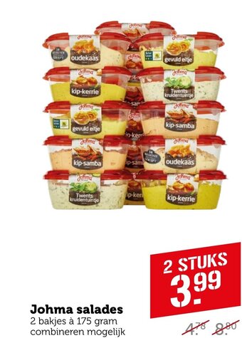 Coop Johma salades 175g aanbieding