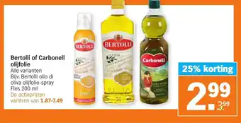 Albert Heijn Bertolli of carbonell olijfolie aanbieding