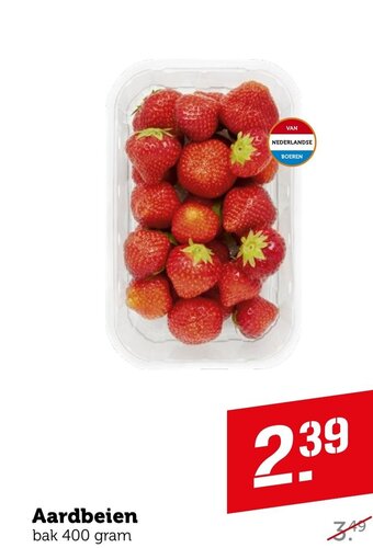 Coop Aardbeien 400g aanbieding