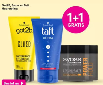 DA Got2B, Syoss en Taft Haarstyling aanbieding