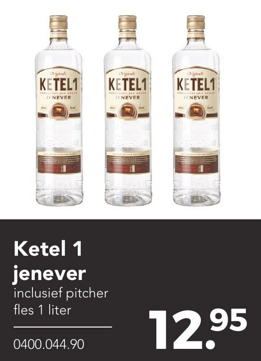 Ketel 1 jenever 1liter aanbieding bij Zegro