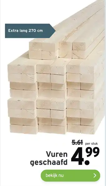 GAMMA Vuren geschaafd 270 cm aanbieding