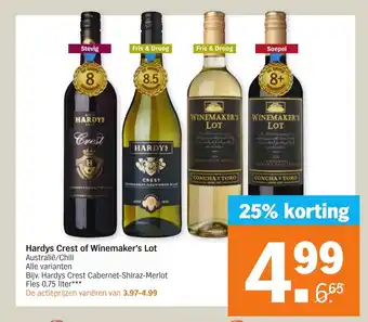 Albert Heijn Hardy's crest of winemaker's lot aanbieding