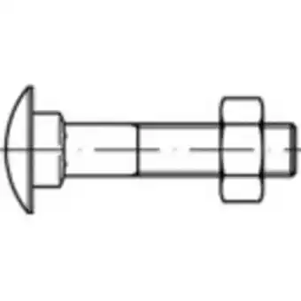 Conrad Toolcraft 111146 platkopbout m6 40 mm buitenzeskant din 603 staal 200 stuk(s) aanbieding